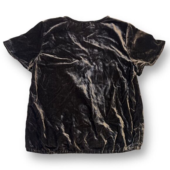 Splendid Dark Gray Velvet Surplice Top Size Small - Picture 5 of 5